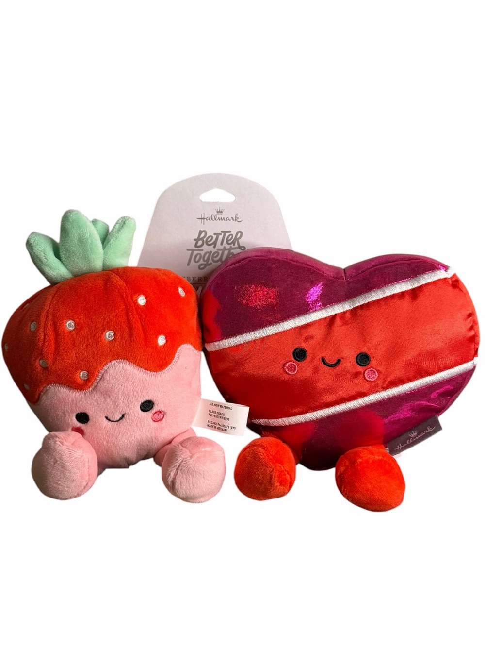 Hallmark Better Together Strawberry & Chocolates Magnetic Plush Set NWT